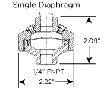 Furon Pressure Gauge Protector - Single Diaphragm Drawing